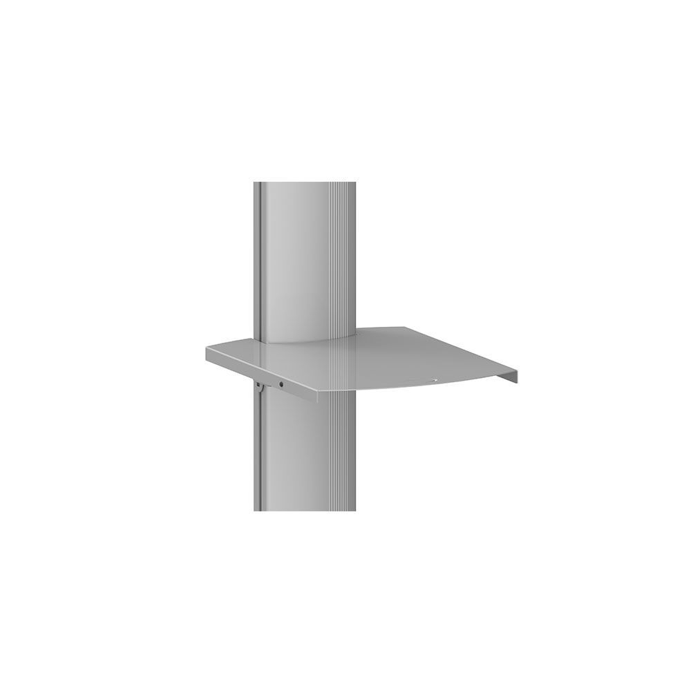 graue Ablage zum Abstellen des Laptops