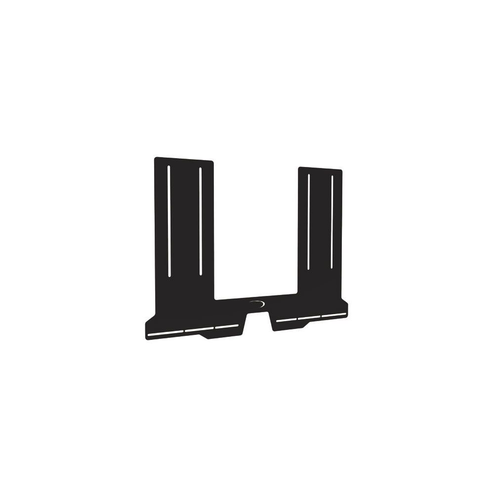 schwarze Konstruktion zum Anbringen einer Soundbar